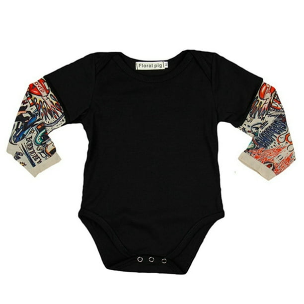 Playstation Controller Printed Boys Girls Jumpsuit Long Sleeve Rompers Black